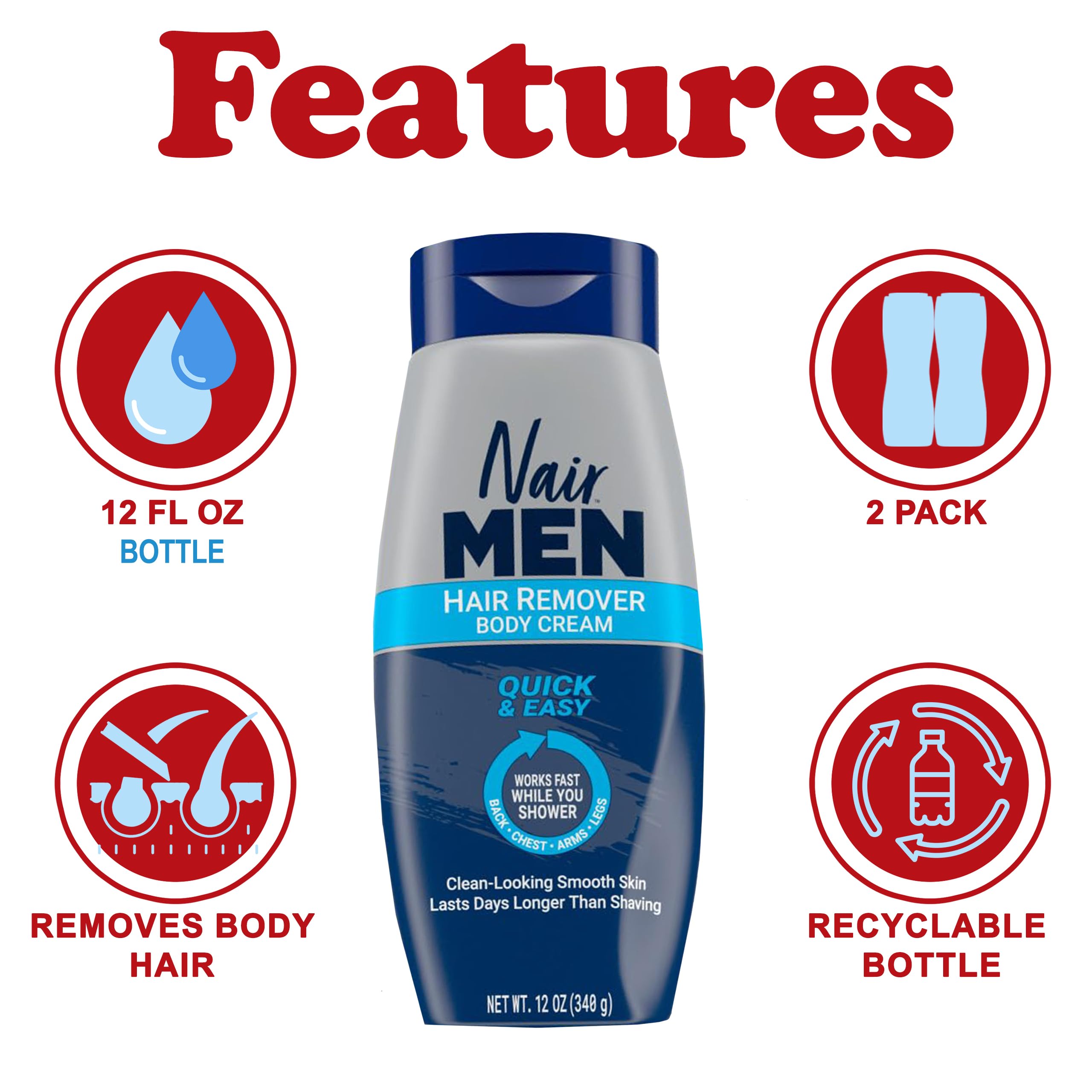 日焼け止め hair remover body cream Amazon.com : Nair Men Hair Removal Body Cream, 12 Ounce (Pack of 2